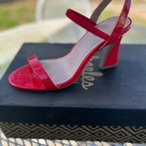 Charles David Red Patent Leather Heels